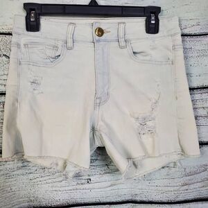American Eagle Outfitters Women’s Hi-Rise Shortie Distressed Denim Shorts Size 6